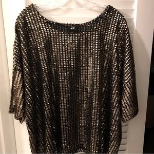 H&M Gold Mesh Top